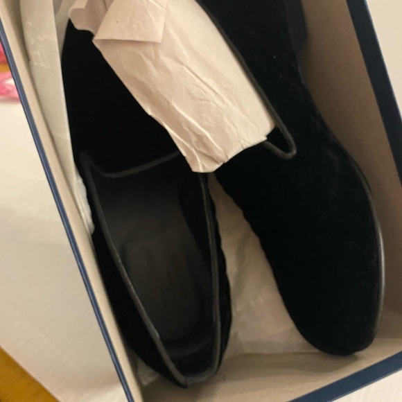 Massimo Matteo Men's Black Quilted Velvet Loafers 8.5 New - Picture 10 of 16